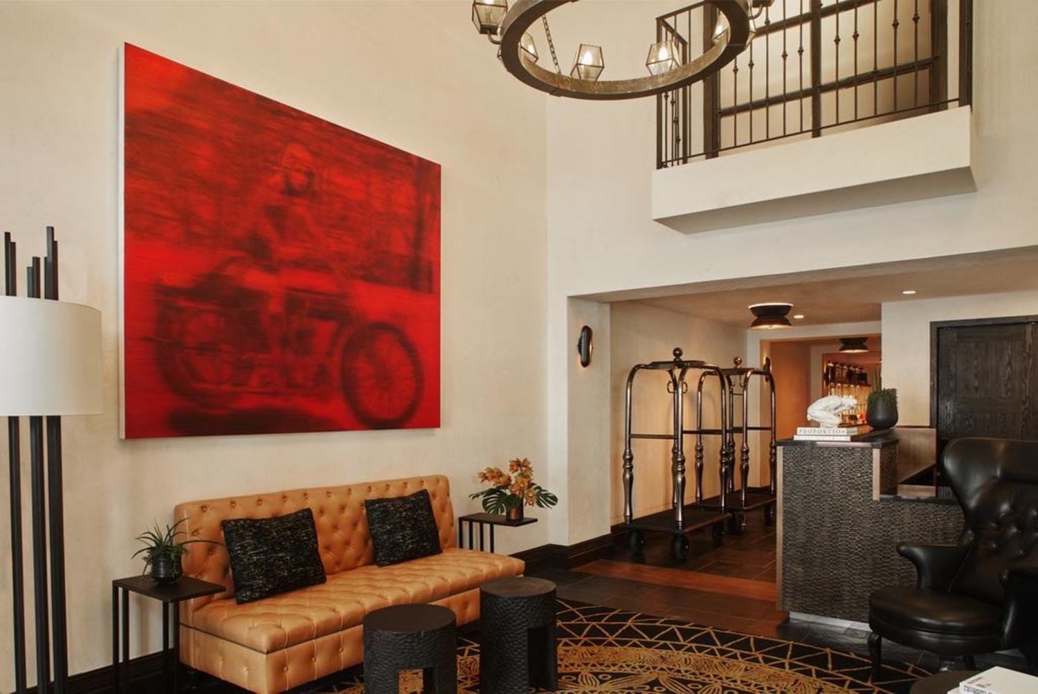فندق فيجيروا لوس أنجلوس المظهر الخارجي الصورة The lobby of the Hotel Indigo